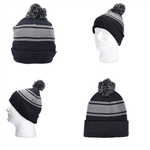 Knit Beanie With PomPom