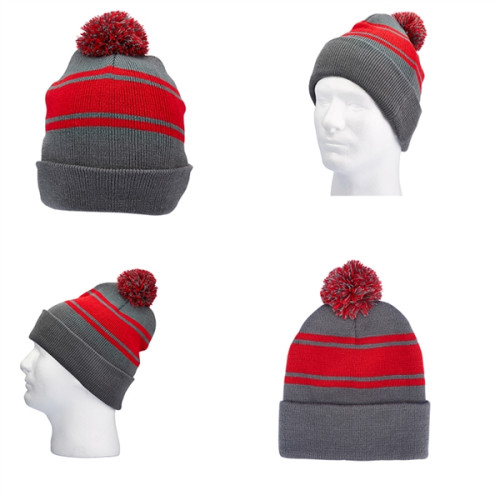 Knit Beanie With PomPom