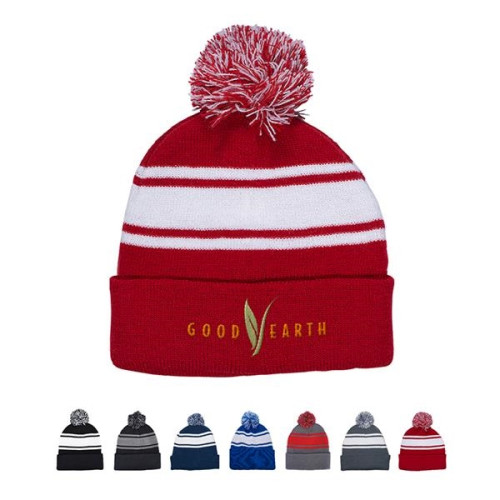 Knit Beanie With PomPom