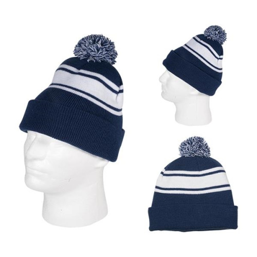Knit Beanie With PomPom