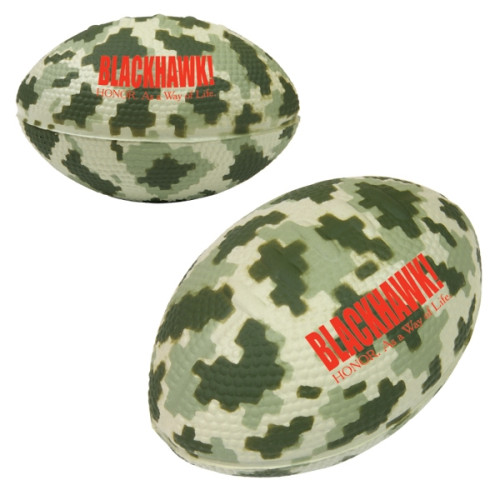 Digi Camo Football Shape Stress Ball