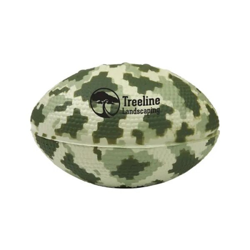 Digi Camo Football Shape Stress Ball