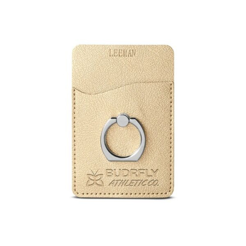 Leeman Shimmer Card Holder With Metal Ring Phone Stand