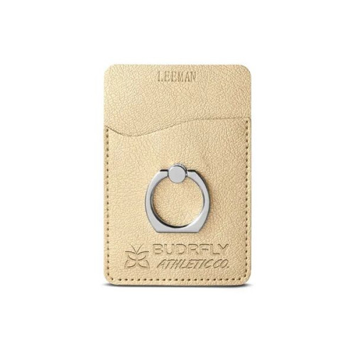 Leeman Shimmer Card Holder With Metal Ring Phone Stand