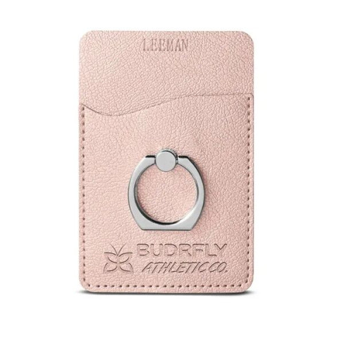 Leeman Shimmer Card Holder With Metal Ring Phone Stand