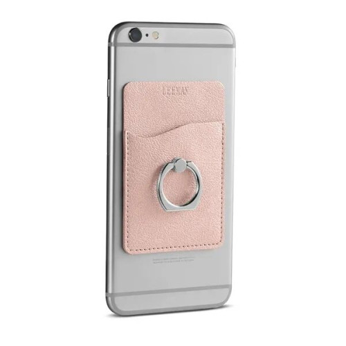 Leeman Shimmer Card Holder With Metal Ring Phone Stand