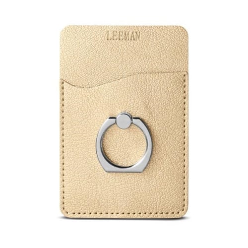 Leeman Shimmer Card Holder With Metal Ring Phone Stand
