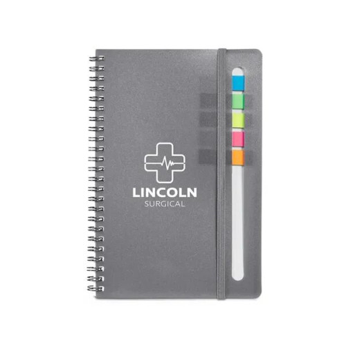 Semester Spiral Notebook With Sticky Flags 6.25" x 8.5".