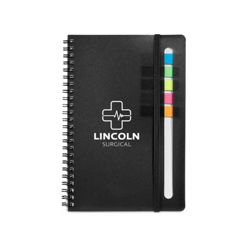Semester Spiral Notebook With Sticky Flags 6.25" x 8.5".