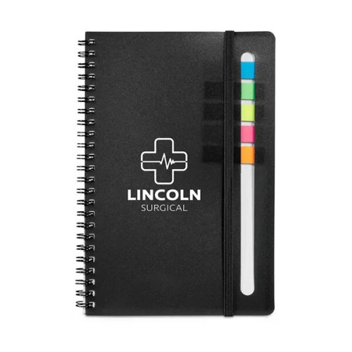 Semester Spiral Notebook With Sticky Flags 6.25" x 8.5".