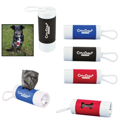 Pet Waste Disposal Bag Dispenser with Flashlight