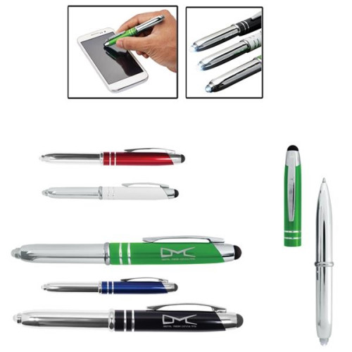 Executive 3-in-1 Metal Pen Stylus with LED Light