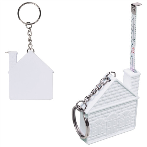 House Tape Measure Key Chain 3'