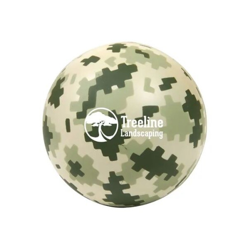 Digi Camo Round Stress Ball.