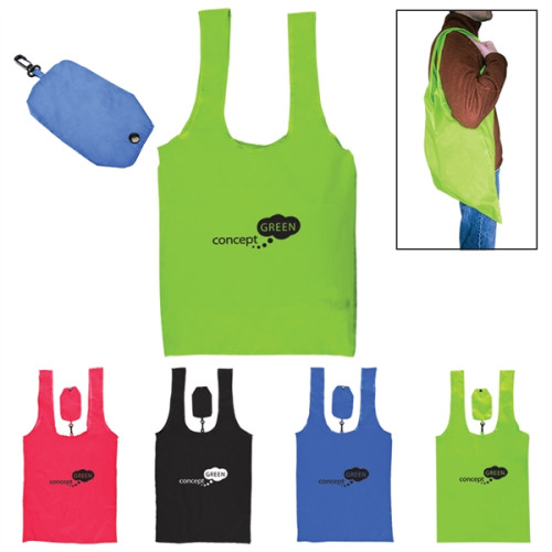 Jumbo Folding Polyester Grocery Tote