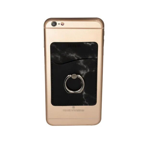Leeman Marble Card Holder With Metal Ring Phone Stand