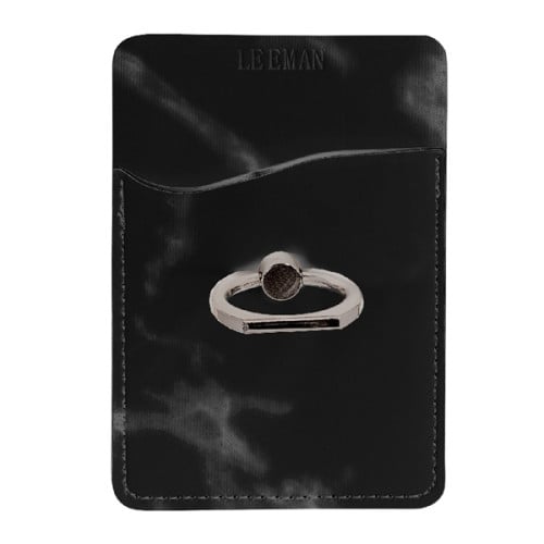 Leeman Marble Card Holder With Metal Ring Phone Stand