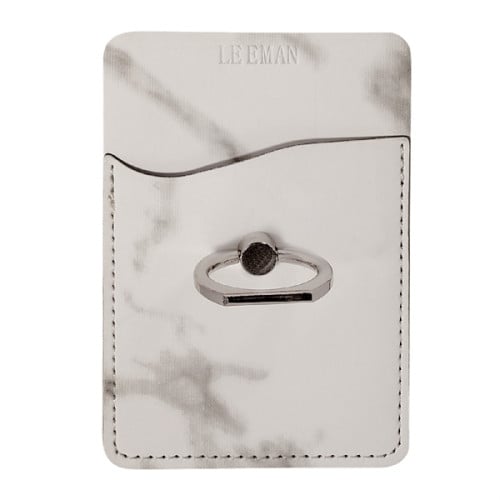 Leeman Marble Card Holder With Metal Ring Phone Stand