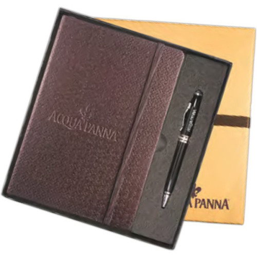 Leeman Tuscany Textured Journal And Executive Stylus Pen...