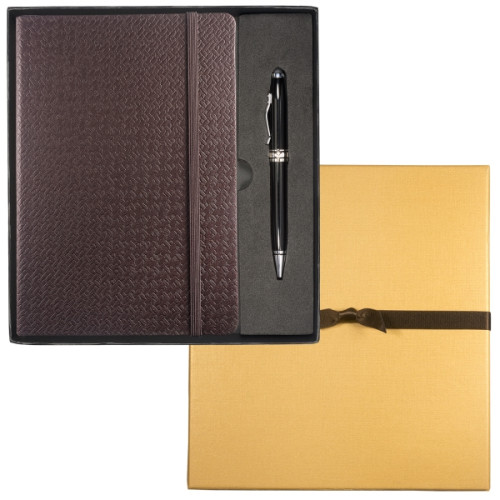 Leeman Tuscany Textured Journal And Executive Stylus Pen...