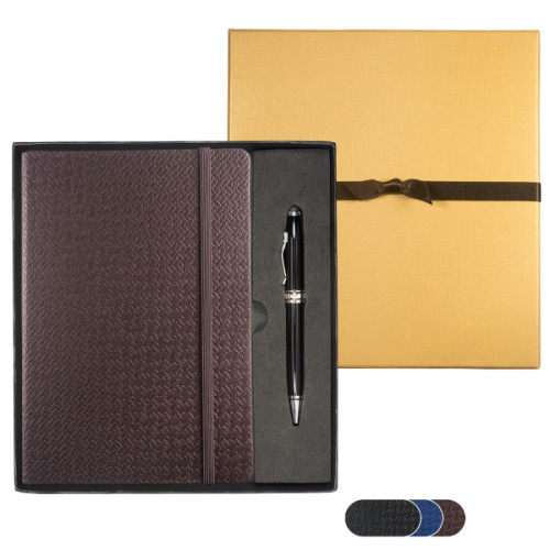 Leeman Tuscany Textured Journal And Executive Stylus Pen...