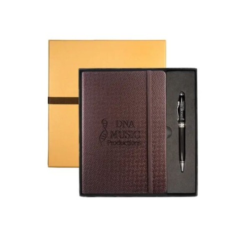 Leeman Tuscany Textured Journal And Executive Stylus Pen...