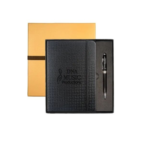 Leeman Tuscany Textured Journal And Executive Stylus Pen...