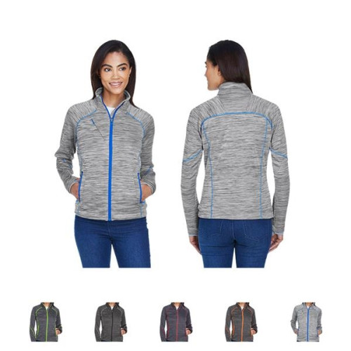 North End® Ladies' Flux Melange Bonded Fleece Jacket