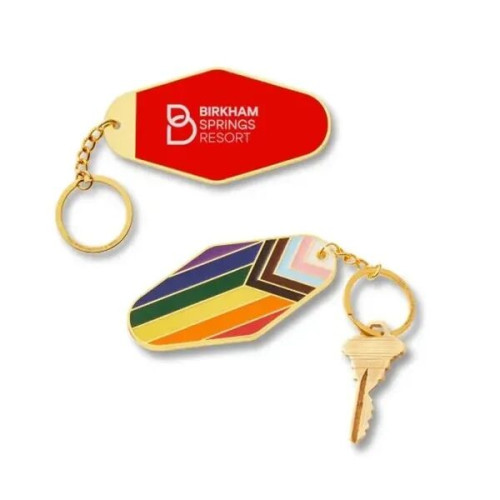 Rainbow Pride LGBTQ+ Metal Keychain.