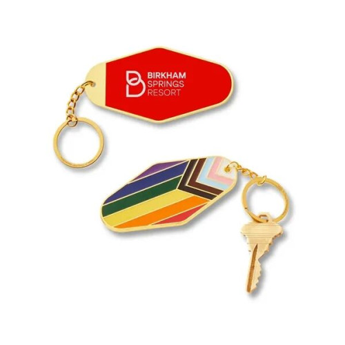 Rainbow Pride LGBTQ+ Metal Keychain.