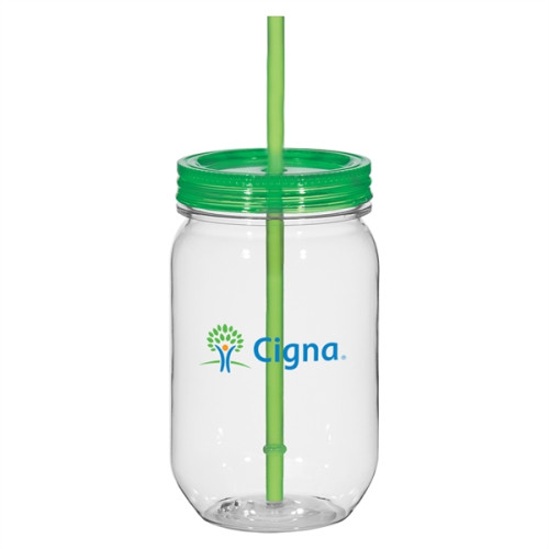 25 Oz. Tritan Mason Jar With Matching Straw