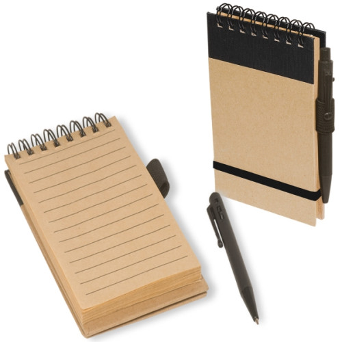 Pocket Note Jotter Notebook & Pen 3" x 5".
