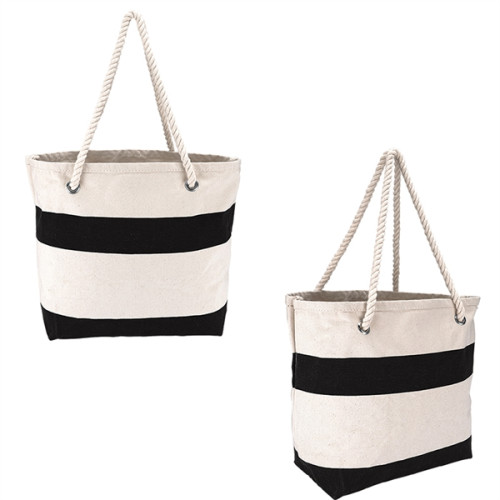 Cotton Resort Tote Bag with Rope Handle.