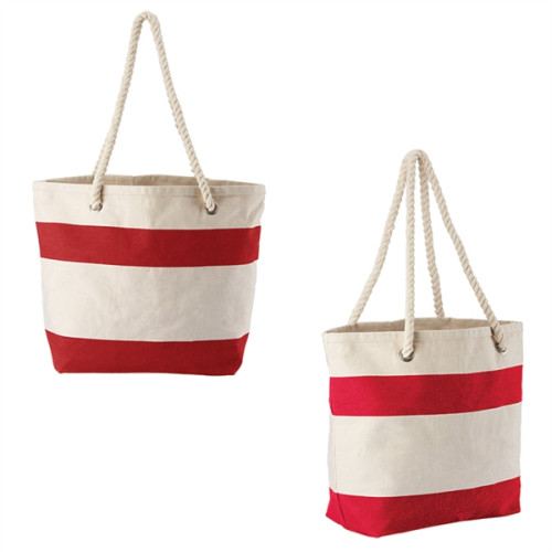Cotton Resort Tote Bag with Rope Handle.