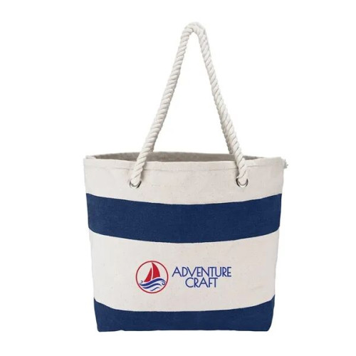 Cotton Resort Tote Bag with Rope Handle.