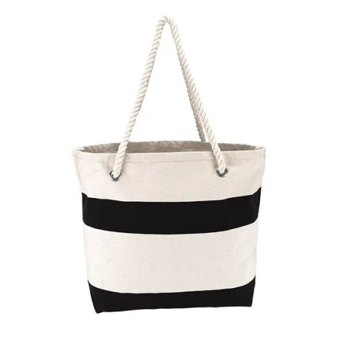 Cotton Resort Tote Bag with Rope Handle.