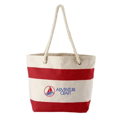 Cotton Resort Tote Bag with Rope Handle.