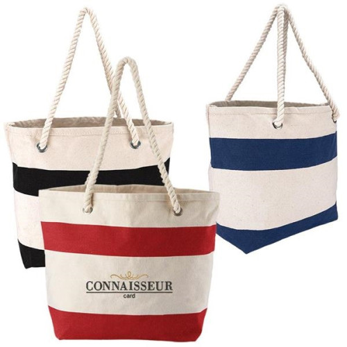 Cotton Resort Tote Bag with Rope Handle.