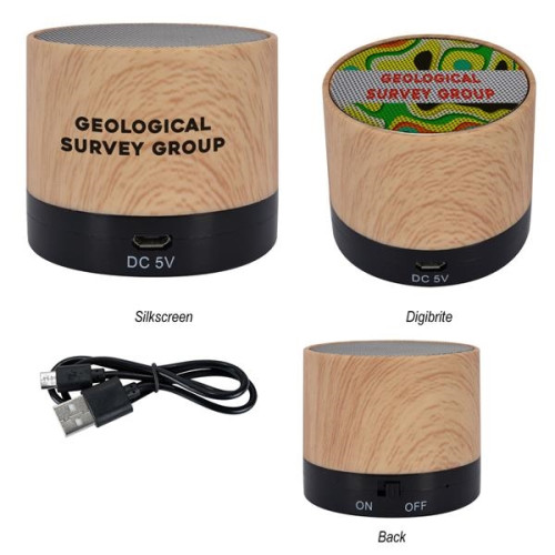 ALLEGRO WOOD GRAIN WIRELESS SPEAKER