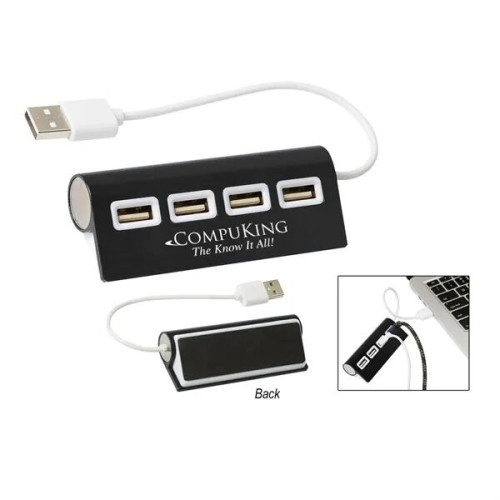 4-Port Aluminum Wave USB Hub