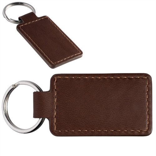 Leeman Tuscany PU Leather Rectangle Keychain