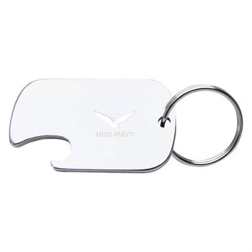 Dog Tag Bottle Opener Key Ring