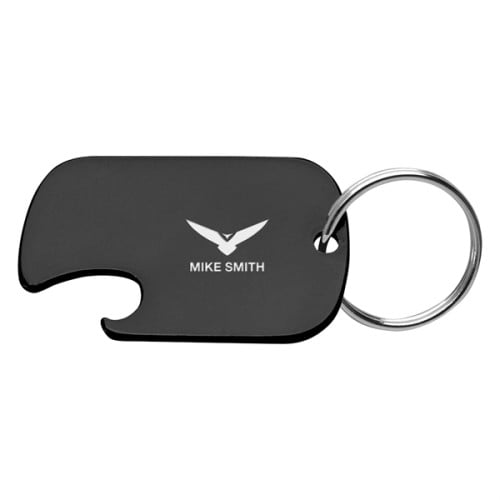 Dog Tag Bottle Opener Key Ring