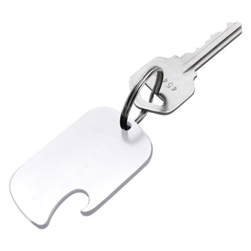 Dog Tag Bottle Opener Key Ring