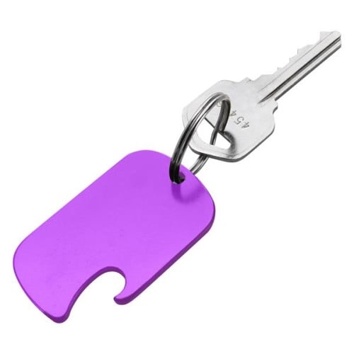 Dog Tag Bottle Opener Key Ring