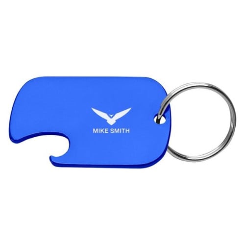 Dog Tag Bottle Opener Key Ring