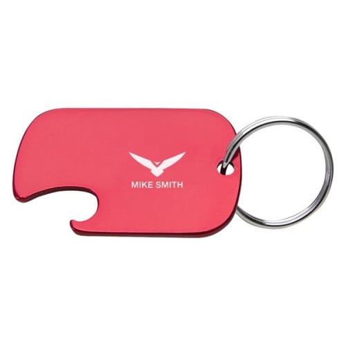 Dog Tag Bottle Opener Key Ring