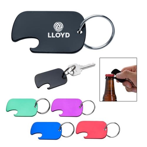 Dog Tag Bottle Opener Key Ring