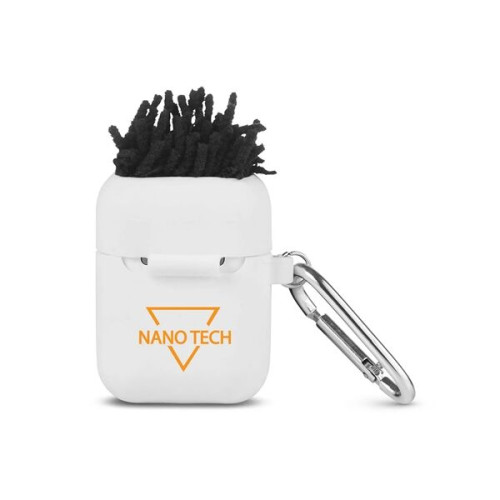 MopToppers. Silicone Earbud Case With Carabiner.