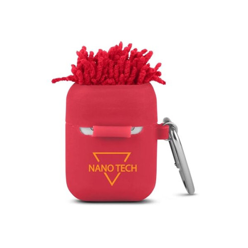 MopToppers. Silicone Earbud Case With Carabiner.